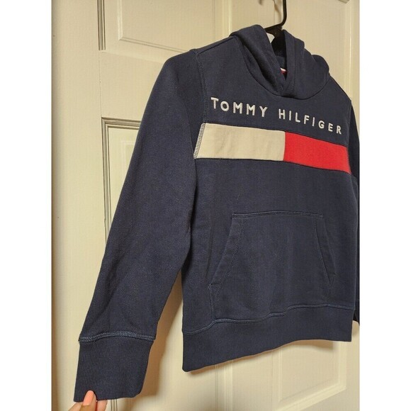 Tommy Hilfiger Big Boys Exploded Flag Pullover Hoodie Size Small - Picture 11 of 12